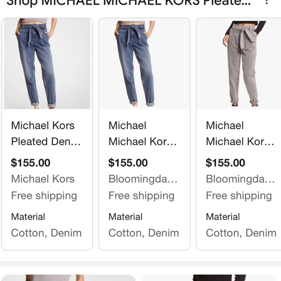 MICHAEL MICHAEL KORS Pleated Denim Pants. - Picture 4 of 14